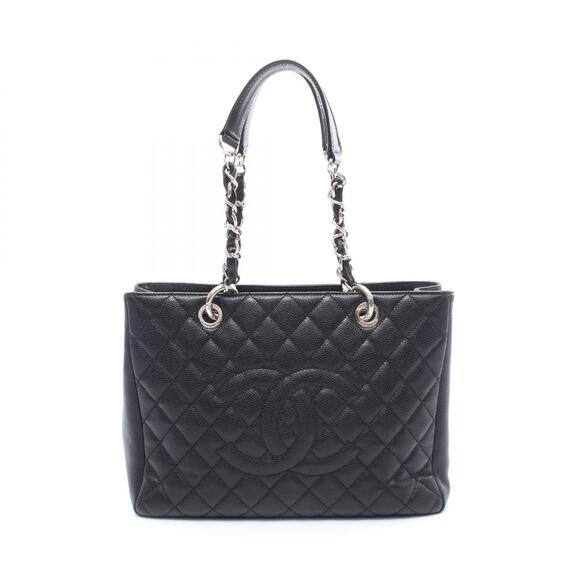 Chanel Handbags - Chanel Matelasse Grand Shopping GST Tote Bag Calfskin Leather Black